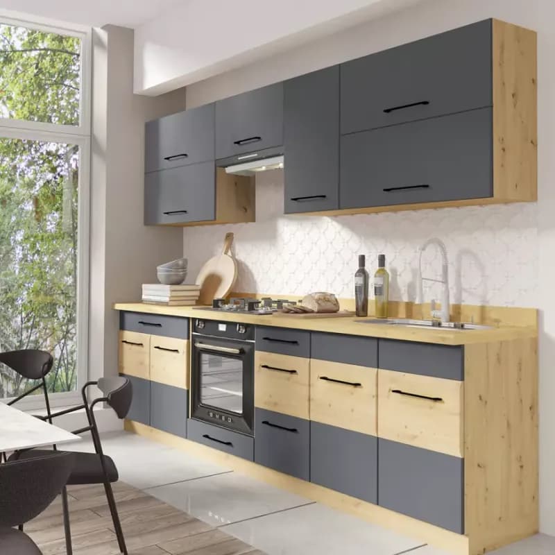 Kuchynská linka Infinity 260 C Plus s pracovnou doskou grey 1