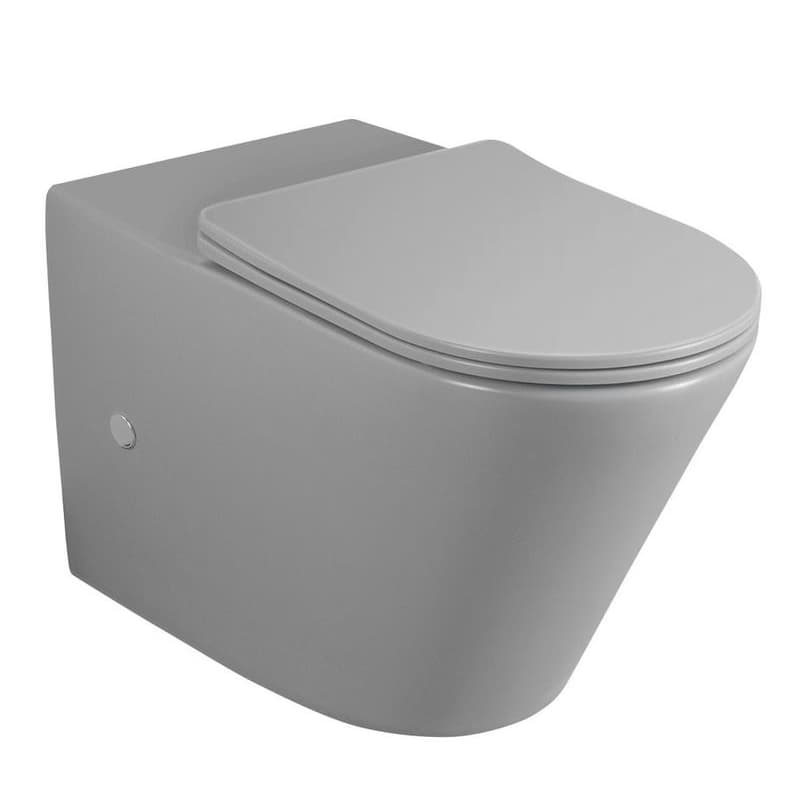SAPHO - PACO RIMLESS misa pre kombi WC, spodný/zadný odpad, šedá mat PC1012GR-111 1