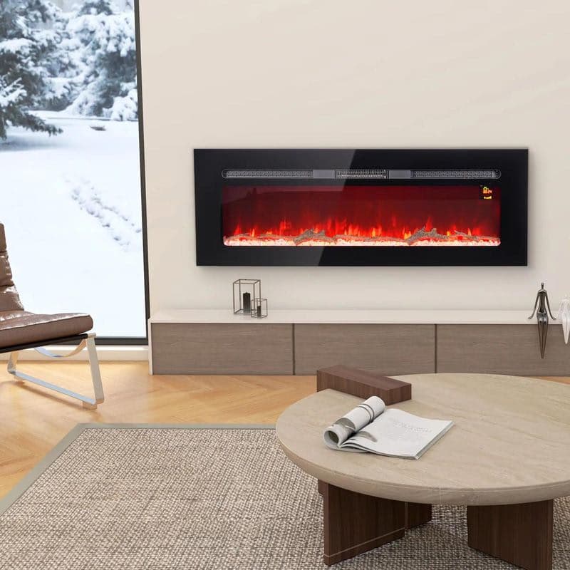 Elektrický krb s diaľkovým ovládaním, 1800 W, čierny 1