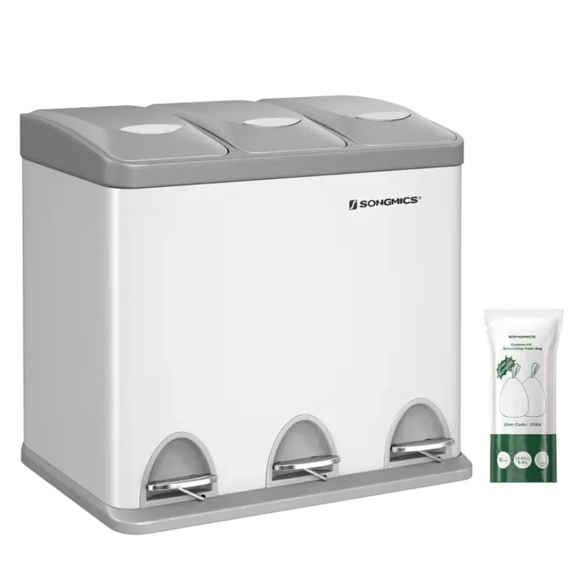 Odpadkový kôš 3x8 l biely LTB24WT