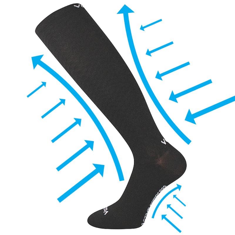 Bežecké kompresné podkolienky VOXX 1 PACK-Lithe-black 2