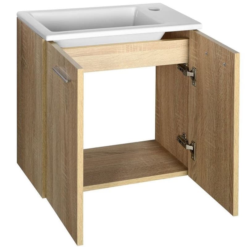 AQUALINE - ZOJA/KERAMIA FRESH umývadlová skrinka 49x50x24,5cm, dub platin 51047DP 3