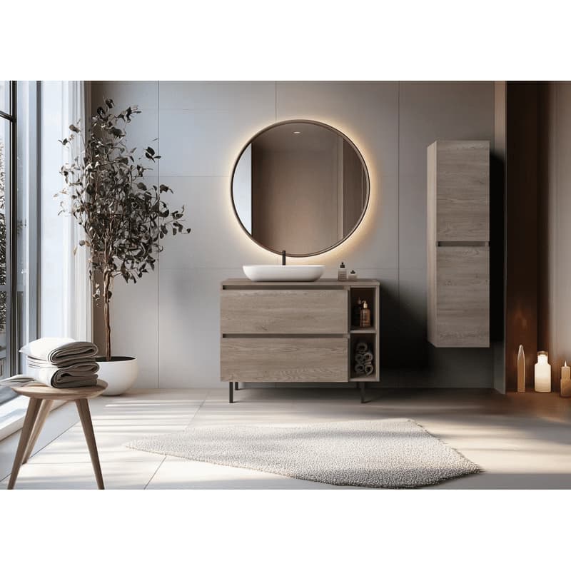 Elvisia Skrinka pod umývadlo SIMPLE Dark oak | 60 cm 4