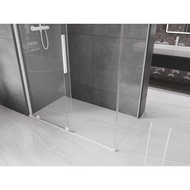 MEXEN/S - Velár sprchovací kút 150 x 85, transparent, biela 871-150-085-01-20 2