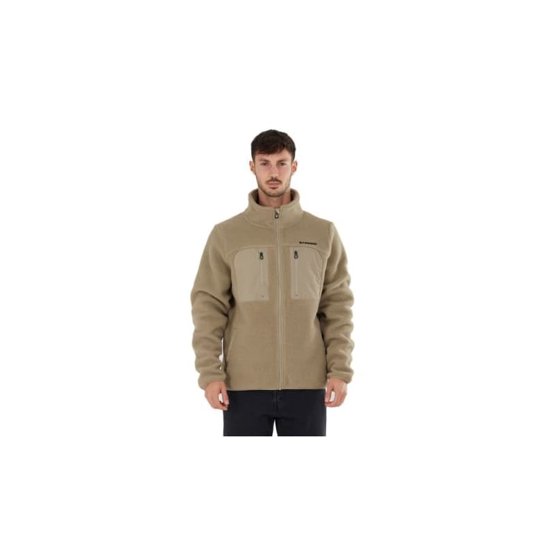 Pánska turistická mikina so zipsom FUNDANGO Haven Hybrid Jacket-636-cashmere 1