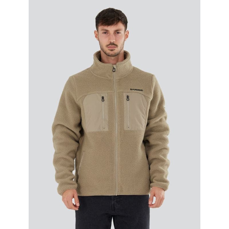 Pánska turistická mikina so zipsom FUNDANGO Haven Hybrid Jacket-636-cashmere 2