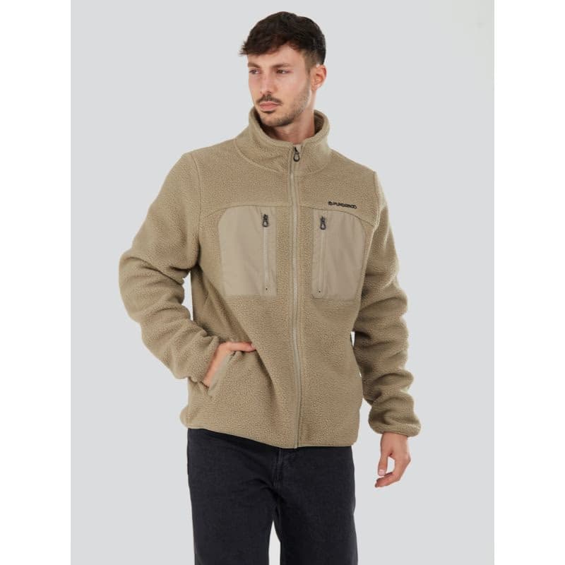 Pánska turistická mikina so zipsom FUNDANGO Haven Hybrid Jacket-636-cashmere 3
