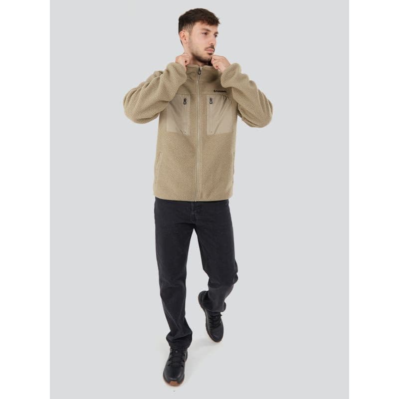 Pánska turistická mikina so zipsom FUNDANGO Haven Hybrid Jacket-636-cashmere 5