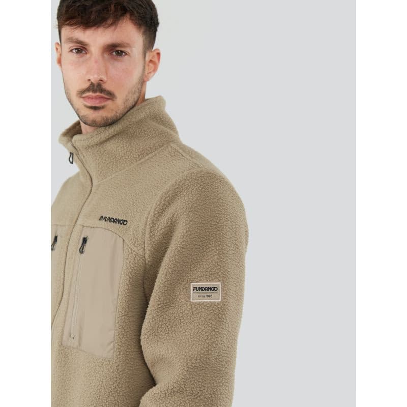 Pánska turistická mikina so zipsom FUNDANGO Haven Hybrid Jacket-636-cashmere 6