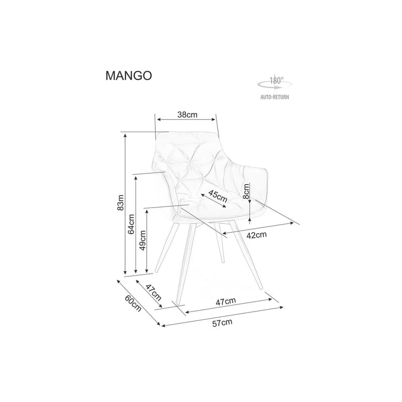 Signal Jedálenská stolička MANGO VELVET | olivová 5
