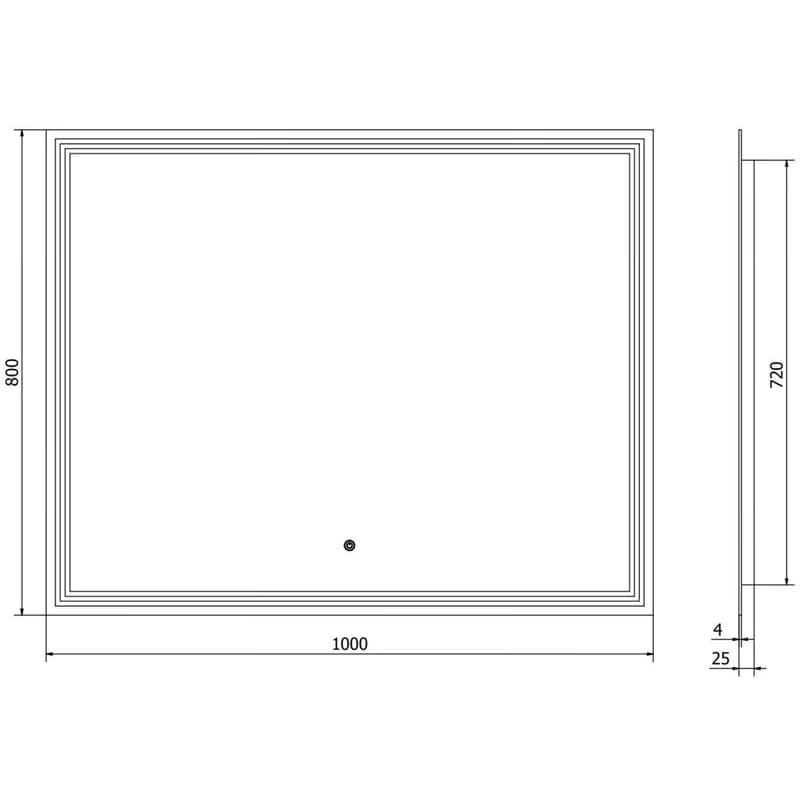 MEXEN - Taco zrkadlo s osvetlením 100 x 80, LED 6000K, 9805-100-080-611-00 6
