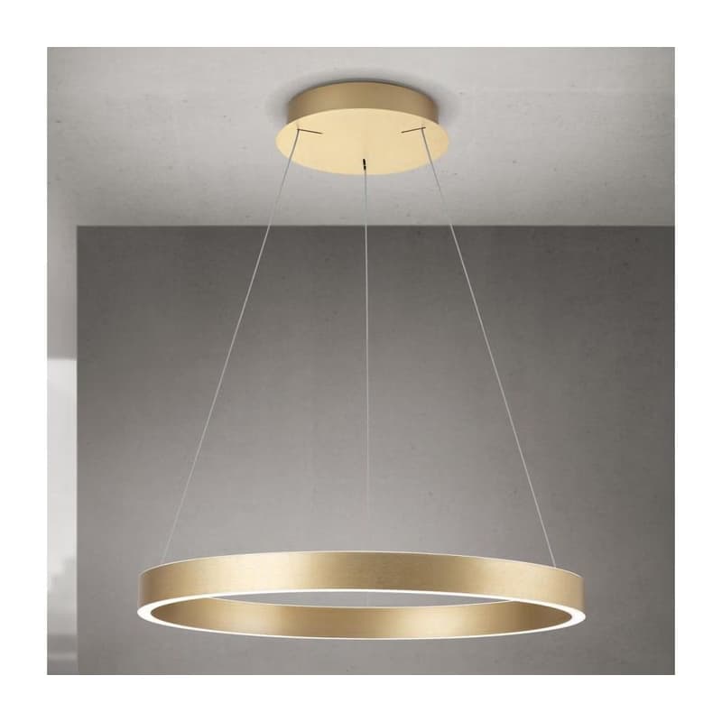Orion - LED stmievateľný závesný luster na lanku KOLK, LED 60 W, 230 V, 2700/3000/4000 K, priemer 60 cm, zlatá HL 6-1717/60 gold-matt
