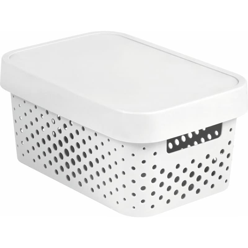 CURVER Úložný box INFINITY DOTS 4,5l s vekom | biela