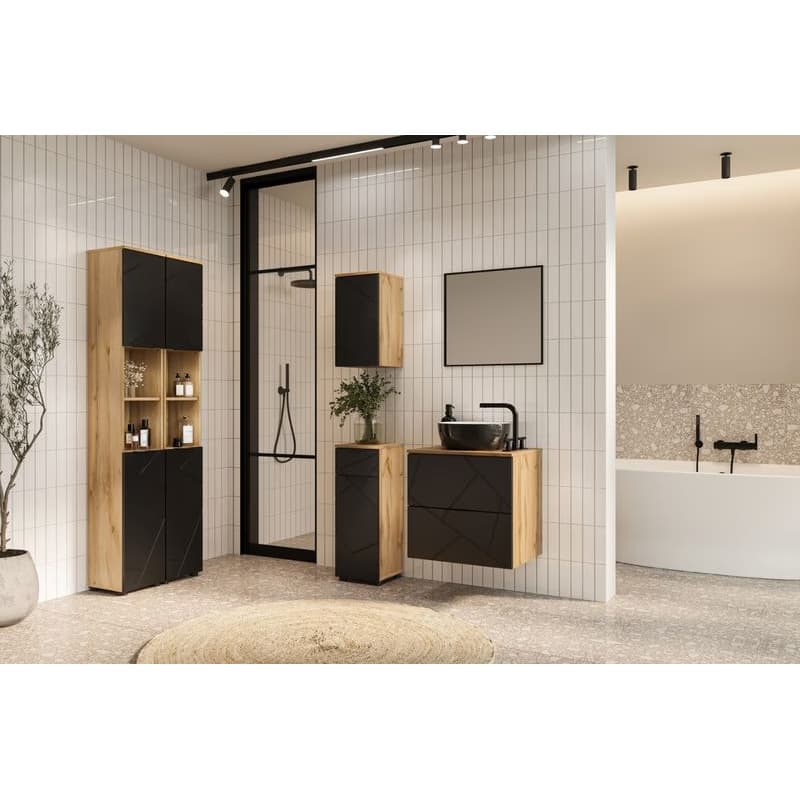 Szynaka Skrinka pod umývadlo MAZI BLACK 38 | 80 cm 2