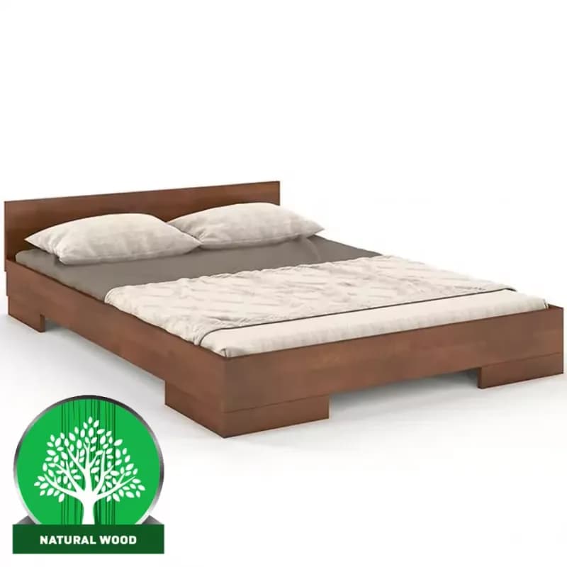 Posteľ drevené  buk Skandica Spectrum Nízka 140x200 orech 1