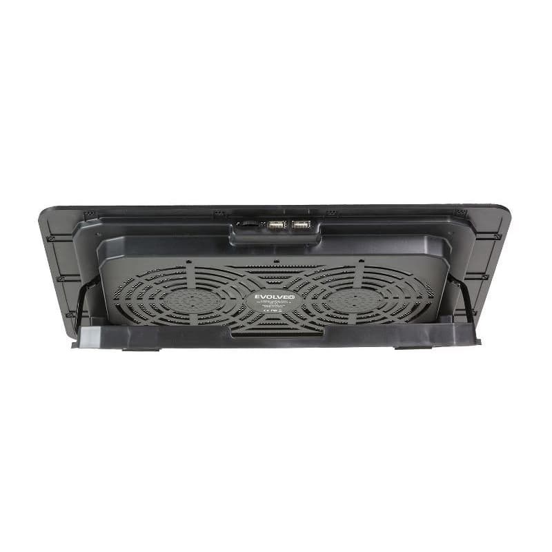 EVOLVEO Chladiaca podložka pre NTB A101, až 17", 2x 120mm Ventilátor, Modré podsvietenie, čierna 3