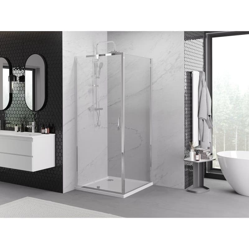 MEXEN/S - Exo sprchovací kút dvere krídlové 90 x 90, transparent, chróm 819-090-090-01-00 4