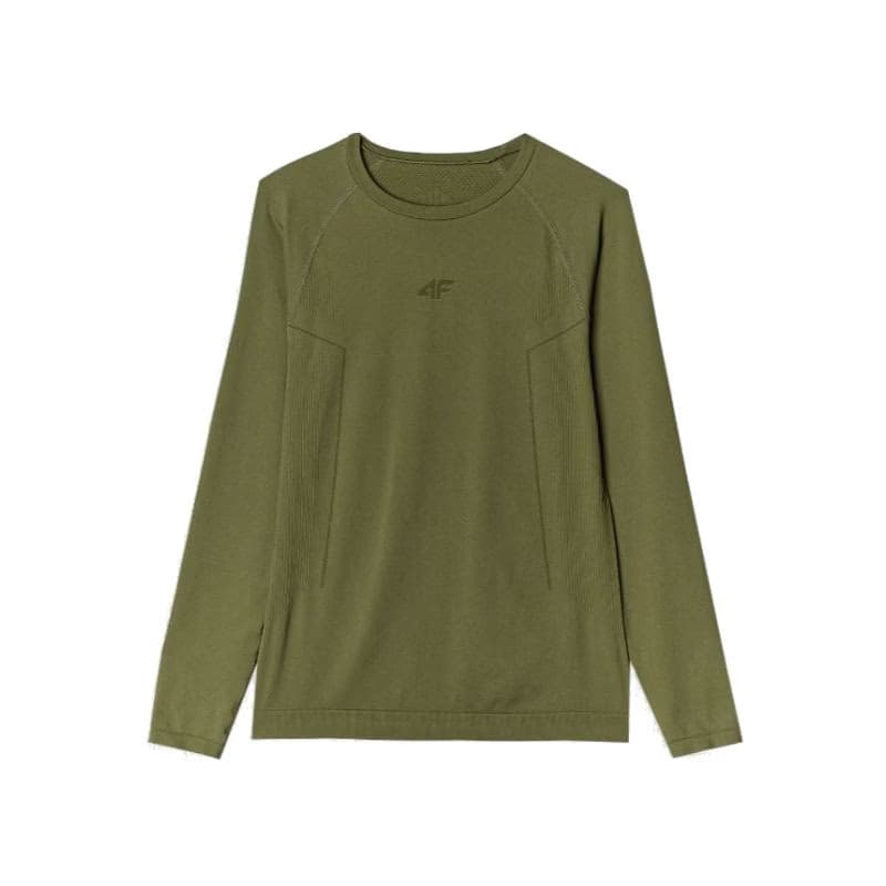 Pánske termo tričko s dlhým rukávom 4F SEAMLESS UNDERWEAR-WAW24USEAM172-43S-KHAKI 6