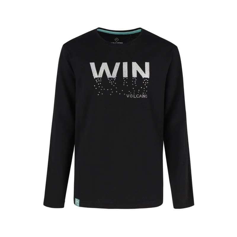 Dievčenské tričko s dlhým rukávom VOLCANO LONG L-WIN JUNIOR 700 BLACK 3