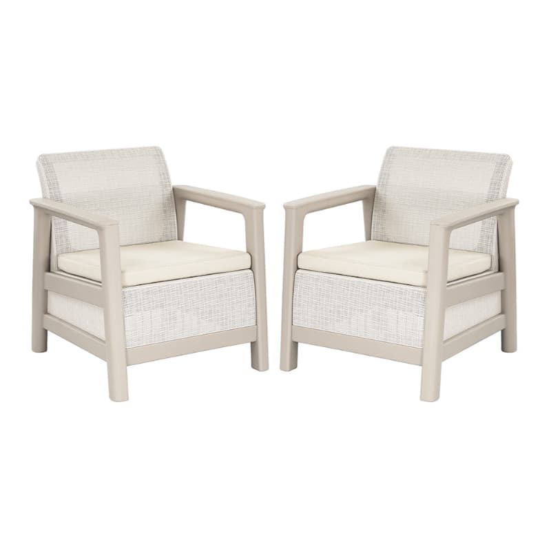 KETER Záhradné kreslá SCANDI LINDI | Pebble Grey / Soft beige 1