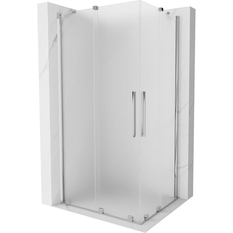 MEXEN/S - Velar Duo sprchovací kút, posuvné dvere 90 x 80, dekor, chróm 871-090-080-32-01 1
