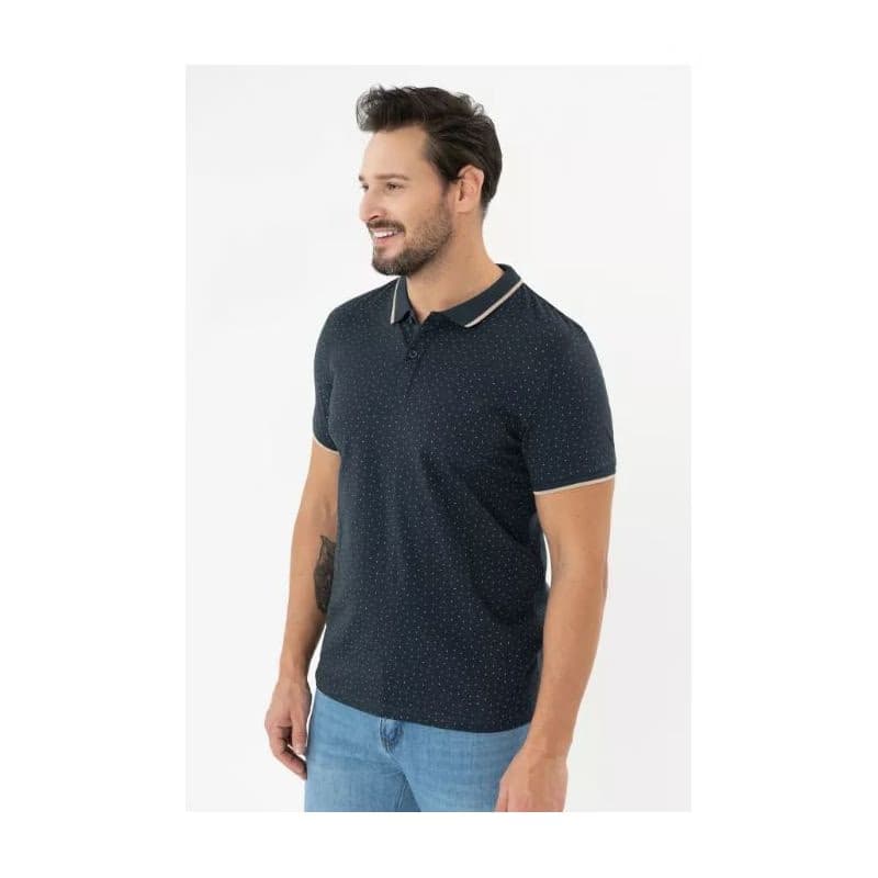 Pánske polo tričko s krátkym rukávom VOLCANO O-GLACIER-NAVY 2