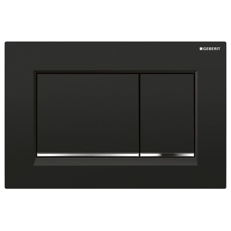 GEBERIT SIGMA30 Dual ovládacie tlačítko, čierna lesk /chróm, plast 115.883.KM.1 1