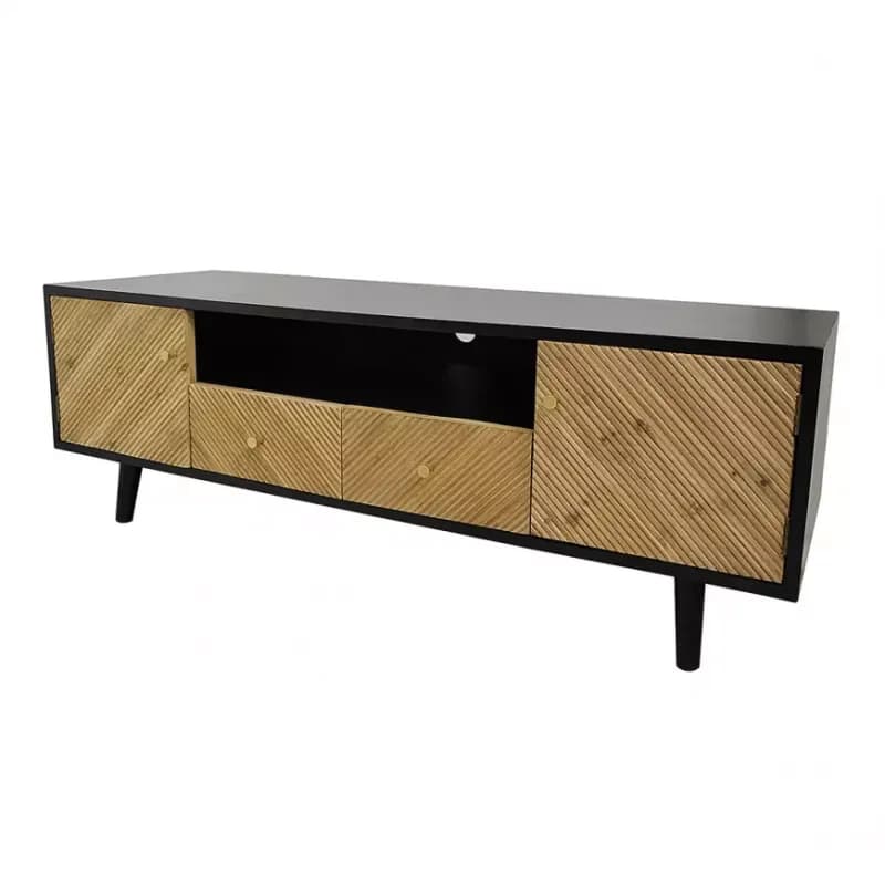 TV stolík Vermont 140x46x47 black/wood 1