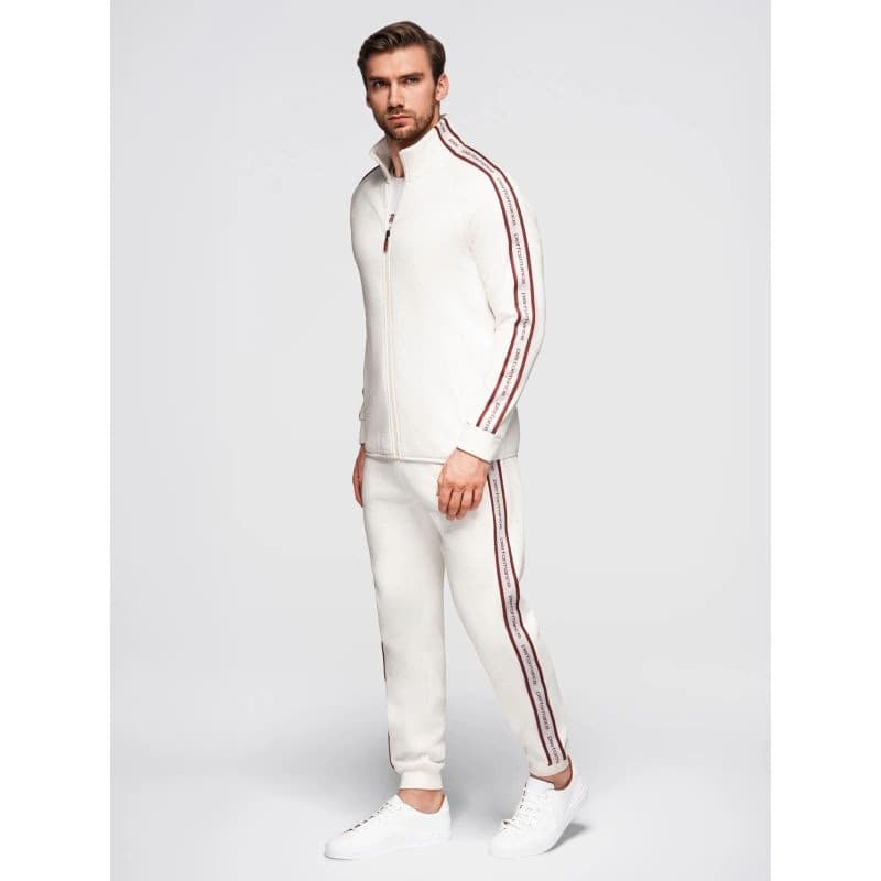 Pánska mikina so zipsom OMBRE Sweatshirt OM-SSZP-0224 V-2 white 5
