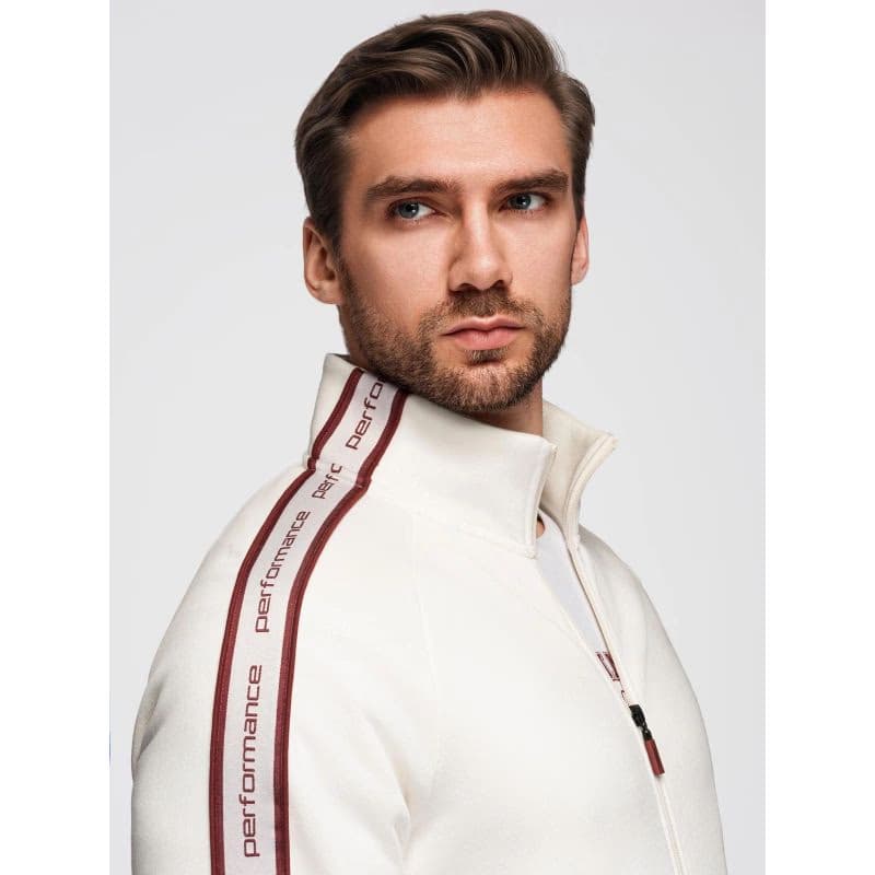 Pánska mikina so zipsom OMBRE Sweatshirt OM-SSZP-0224 V-2 white 6
