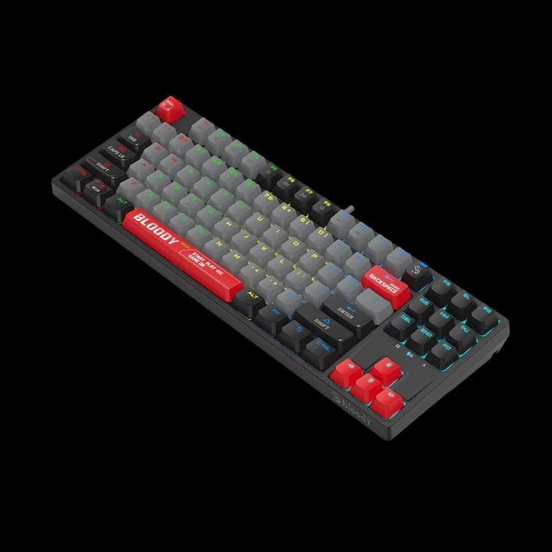 A4tech Bloody Klávesnica S87, herná klávesnica, mechanická, drôtová, Red Switch, CZ/SK, Čierna 2