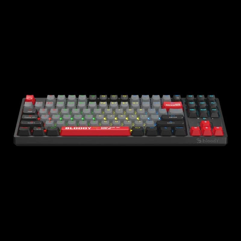 A4tech Bloody Klávesnica S87, herná klávesnica, mechanická, drôtová, Red Switch, CZ/SK, Čierna 4