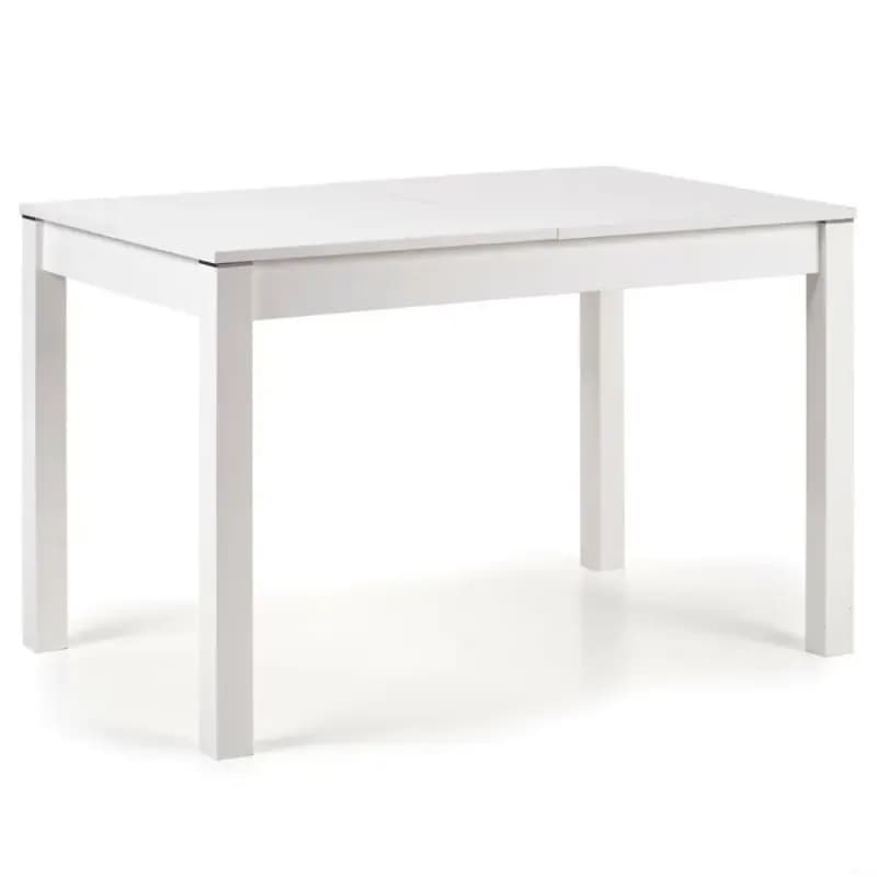 Rozkladací stôl Maurycy 118/158x75cm doska/ABS/MDF – Biely