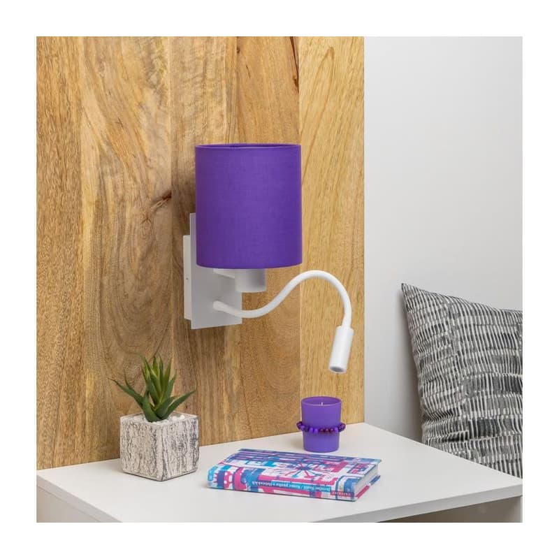 Brilagi - LED Nástenná lampa NUBILA 1xE27/25W/230V + LED/3W biela/fialová BG1559+BG1580
