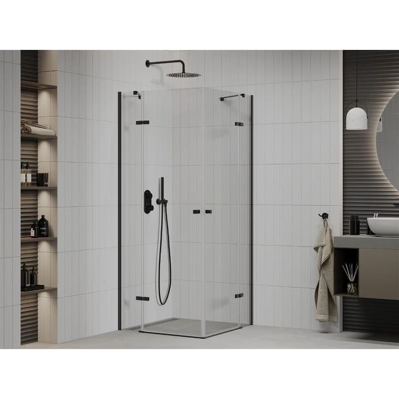 MEXEN/S - Roma Duo sprchovací kút 70 x 70, transparent, čierna 854-070-070-70-00-02 2