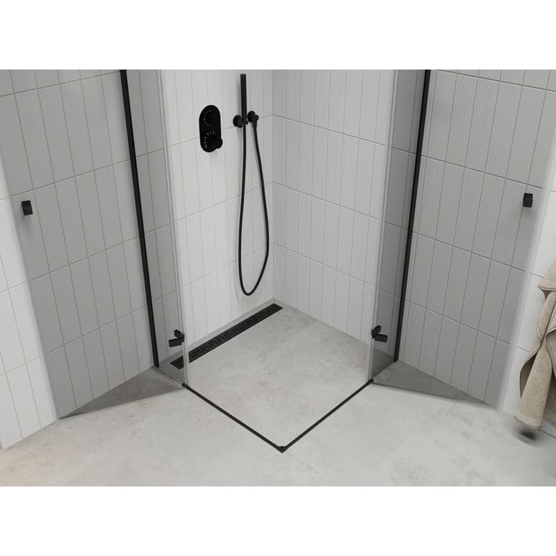 MEXEN/S - Roma Duo sprchovací kút 70 x 70, transparent, čierna 854-070-070-70-00-02 5