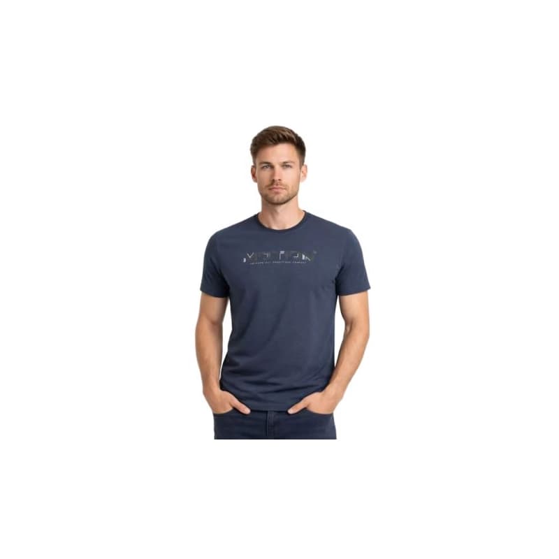 Pánske tričko s krátkym rukávom VOLCANO TM-MOTION DENIM 1