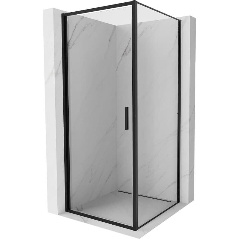 MEXEN/S - Exo sprchovací kút dvere krídlové 80 x 80, transparent, čierna 817-080-080-70-00 1