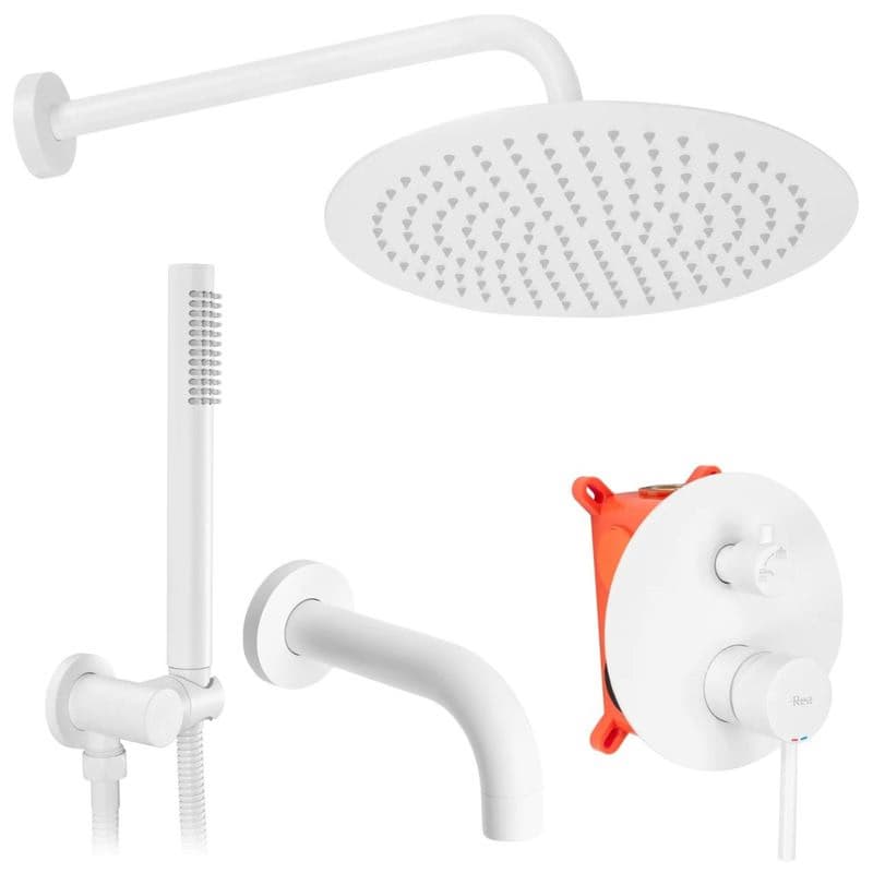 REA REA - Sprchový set s batériou 150mm Lungo biela + BOX REA-P6611 1