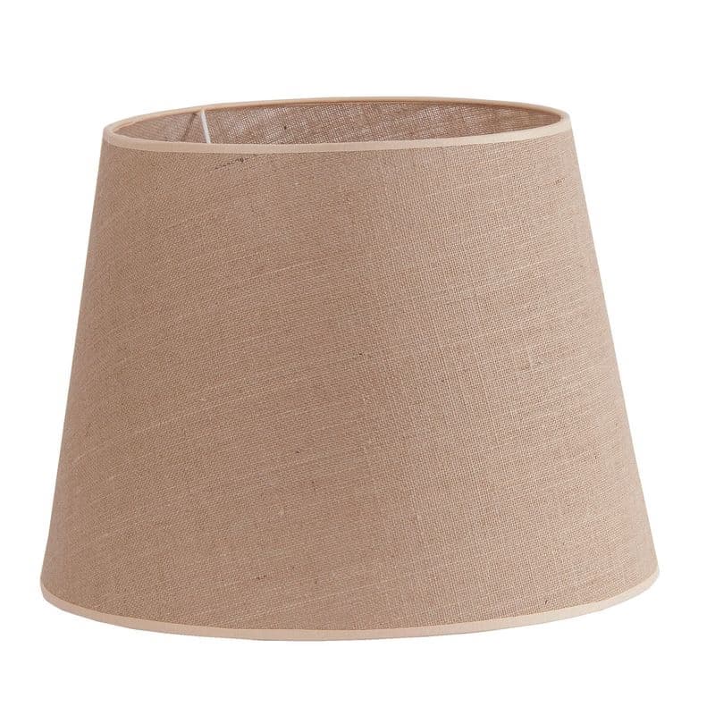 Estila Dizajnové textilné okrúhle tienidlo Semiconica Marron v béžovej farbe s výrazným tkaním 30 cm