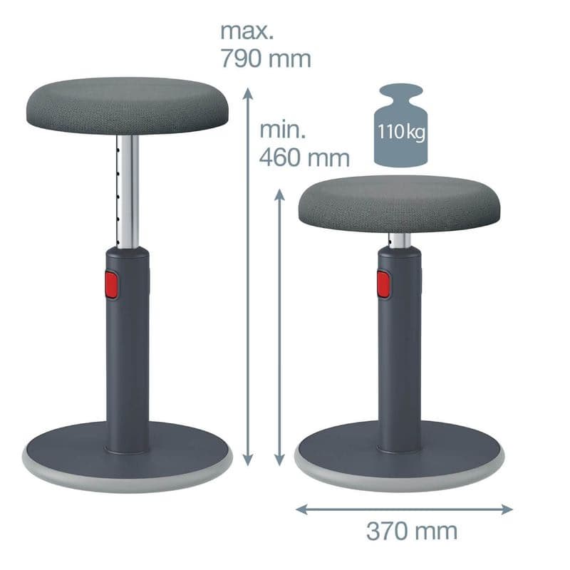 Leitz Ergo Cosy ergonomická balančná stolička, šedá 1