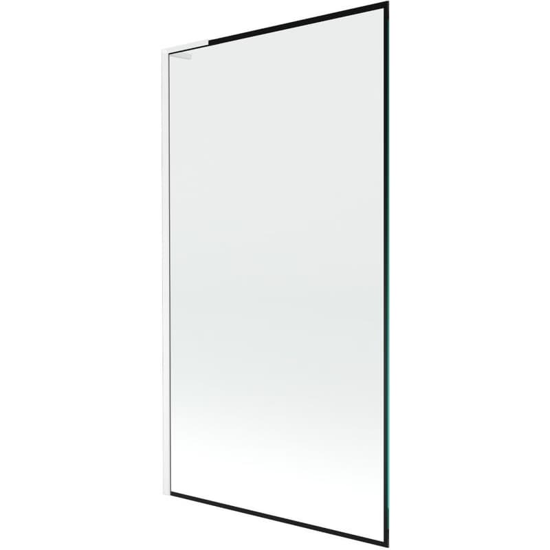 MEXEN/S - Next L vaňová zástena FIX 100 x 150, čierna vzor, biela 895-100-000-03-70-20