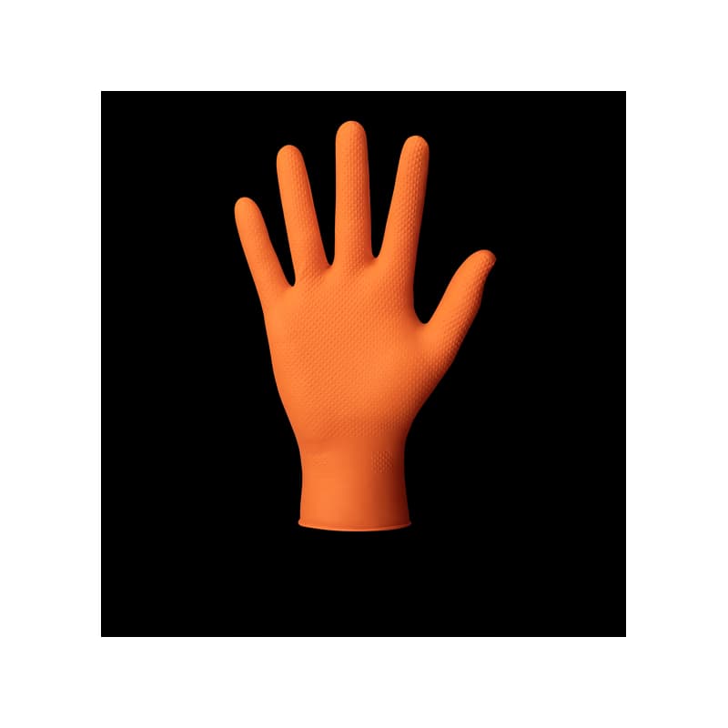 MERCATOR® GOGRIP - Nitrilové rukavice, bez púdru, 50 ks, oranžové, M 2