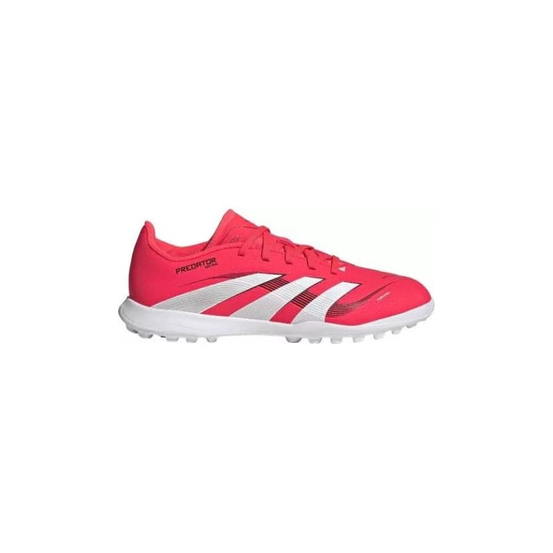 Chlapčenské futbalové kopačky turfy ADIDAS Predator League Jr lucid red cloud white core black