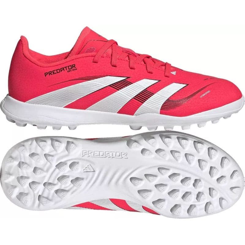 Chlapčenské futbalové kopačky turfy ADIDAS Predator League Jr lucid red cloud white core black 2