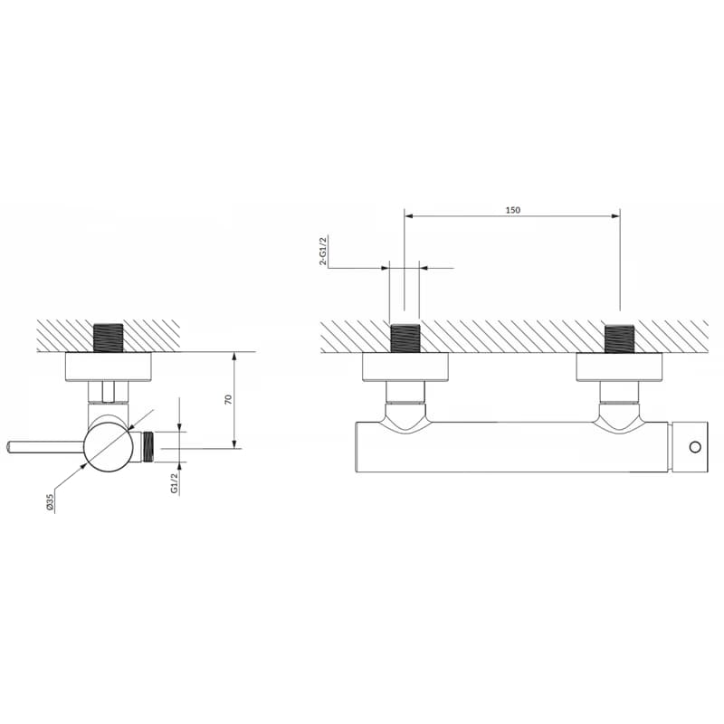 OMNIRES - Y sprchová batéria, meď kartáčovaná Y1240CPB 4