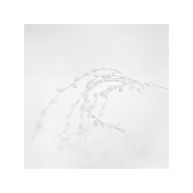 Eurolamp Vianočné dekorácie biela vetvička, 120 cm, 1 ks