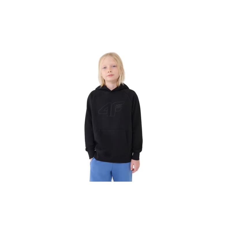Chlapčenská mikina s kapucňou 4F JUNIOR SWEATSHIRT M1712-20S-DEEP BLACK 1