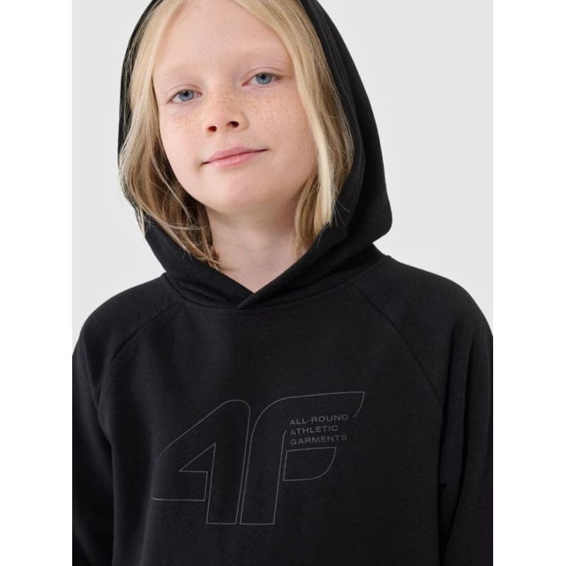 Chlapčenská mikina s kapucňou 4F JUNIOR SWEATSHIRT M1712-20S-DEEP BLACK 2