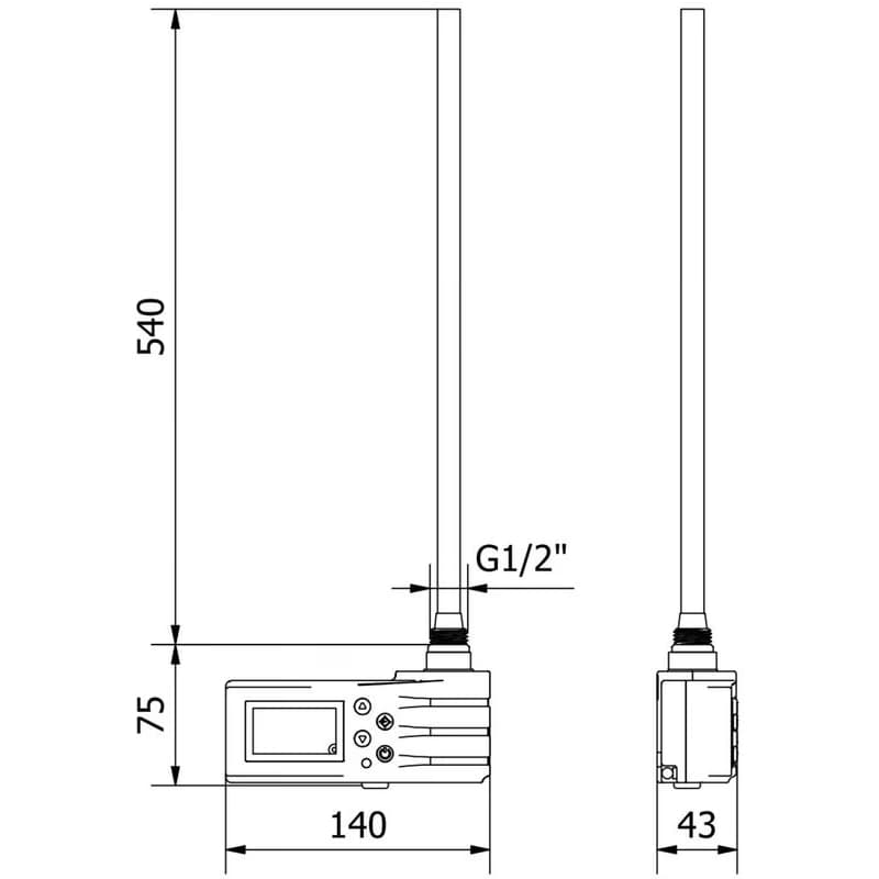 MEXEN - FA-J1229 vykurovacia tyč 600 W, biela W959-0600-20 5